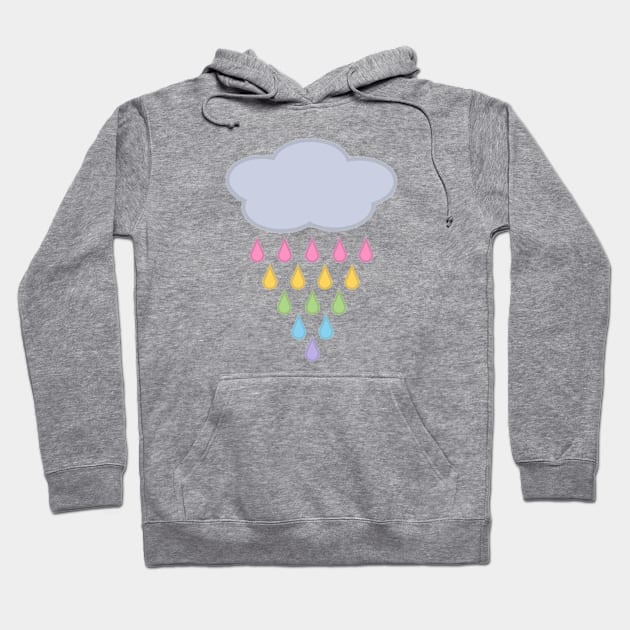 Raining Rainbow Rain Cloud Hoodie by Kelly Gigi